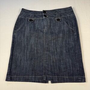 One 5 One Denim Skirt Womens Medium Blue Wash Midi Pencil Casual‎